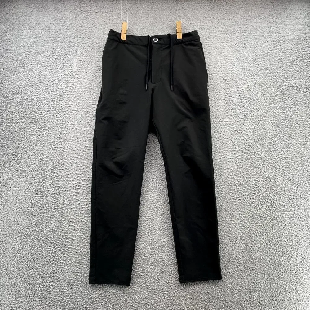 Banana Republic Jogger Pants Mens 30X32 Black Slim Tapered Chino Academia Preppy